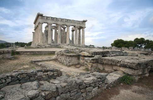 The Temple of Aphaea, Aegina, Greece. Artist: Samuel Magal