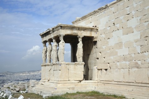 The Porch of the Maidens, the Erechtheion, The Acropolis, Athens, Greece. Artist: Samuel Magal