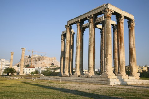 The Temple of Zeus Olympios, Athens, Greece. Artist: Samuel Magal
