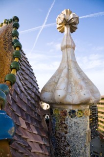 The curved rooftop of Batllo House, Barcelona, Spain, 2007. Artist: Samuel Magal