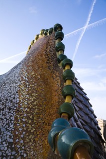 The curved rooftop of Batllo House, Barcelona, Spain, 2007. Artist: Samuel Magal