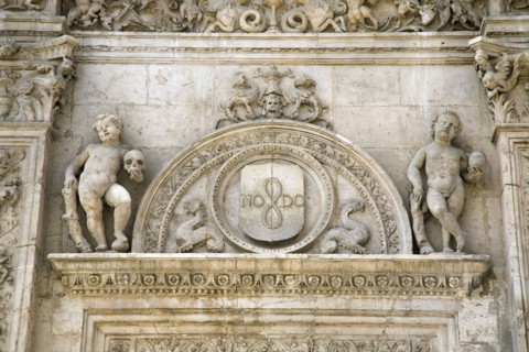 Detail of a carving, City Hall, Seville, Andalusia, Spain, 2007. Artist: Samuel Magal