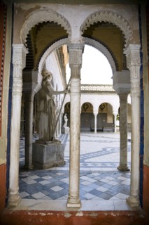 Double-arched (mullioned) window, House of Pilate, Seville, Andalusia, Spain, 2007. Artist: Samuel Magal