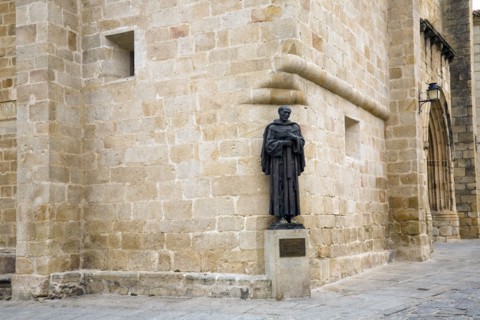 Bronze sculpture of San Pedro de Alcantara, Caceres, Spain, 2007. Artist: Samuel Magal