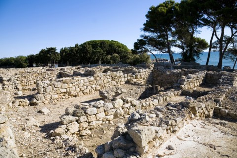 A Serapeum (Serapeion) in the Greek city of Emporion, Empuries, Spain, 2007. Artist: Samuel Magal