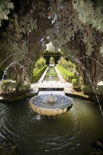A fountain in the Palacio de Generalife, Alhambra, Granada, Spain, 2007. Artist: Samuel Magal