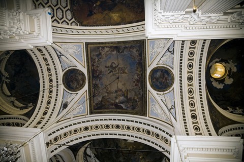 Fresco on the ceiling, Basilica of Our Lady of the Pillar, Zaragoza, Spain, 2007. Artist: Samuel Magal