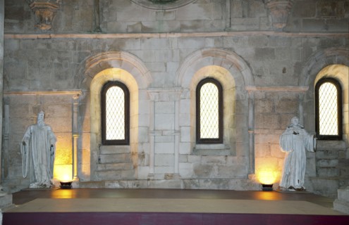 Statues in the refectory, Monastery of Alcobaca, Alcobaca, Portugal, 2009.  Artist: Samuel Magal