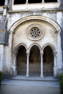 Cloister with arches and columns, Monastery of Alcobaca, Alcobaca, Portugal, 2009. Artist: Samuel Magal