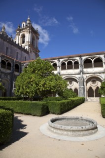 Courtyard and view of the Cloister of King Dinis, Monastery of Alcobaca, Alcobaca, Portugal, 2009. Artist: Samuel Magal