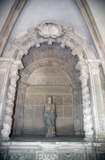 Statue of the Virgin and Child, Monastery of Alcobaca, Alcobaca, Portugal, 2009.  Artist: Samuel Magal