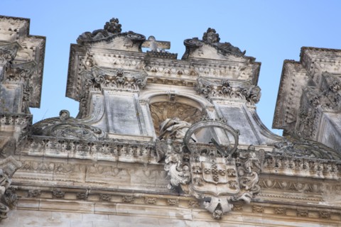 Detail of the facade of the Monastery of Alcobaca, Alcobaca, Portugal, 2009. Artist: Samuel Magal