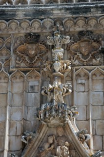 Architectural detail above the main portal, Monastery of Batalha, Batalha, Portugal, 2009. Artist: Samuel Magal