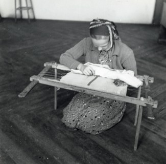 Woman weaving, Sarajevo, Bosnia-Hercegovina, Yugoslavia, 1939. Artist: Unknown