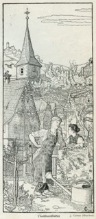 Finding a neighbour, 1898. Artist: J Carben