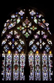 Stained glass window, Founder's Chapel, Monastery of Batalha, Batalha, Portugal, 2009. Artist: Samuel Magal