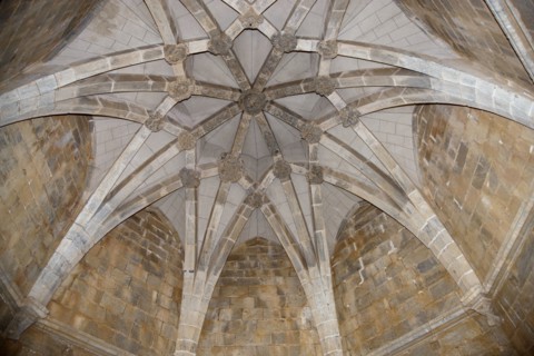 Star shaped Gothic vaulted ceiling, Beja Castle, Beja, Portugal, 2009.  Artist: Samuel Magal