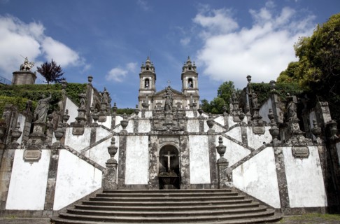 Monumental Baroque stairway, Bom Jesus do Monte Church, Braga, Portugal, 2009.  Artist: Samuel Magal