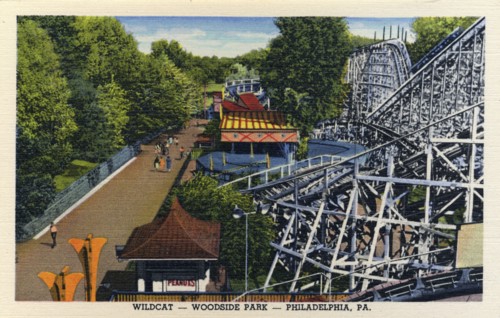 Wildcat ride, Woodside Park, Philadelphia, Pennsylvania, USA, 1947. Artist: Unknown