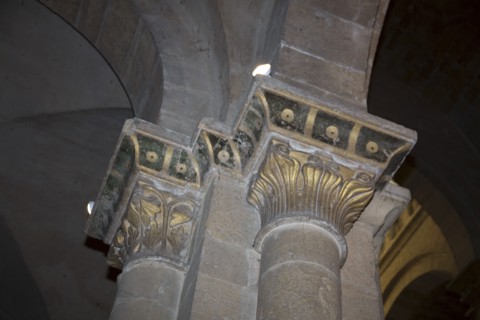 Capital details, interior of the Old Cathedral of Coimbra, Portugal, 2009. Artist: Samuel Magal