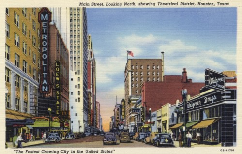 Main Street, Houston, Texas USA, 1940. Artist: Unknown
