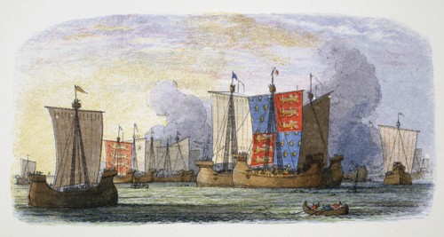 Battle of Sluys, 1340.  Artist: James William Edmund Doyle