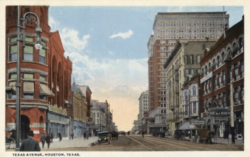 Texas Avenue, Houston, Texas, USA, 1918. Artist: Unknown