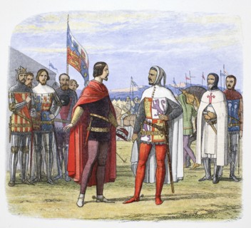 The Black Prince extorts an amnesty from Pedro the Cruel, Spain, 1367 (1864). Artist: James William Edmund Doyle