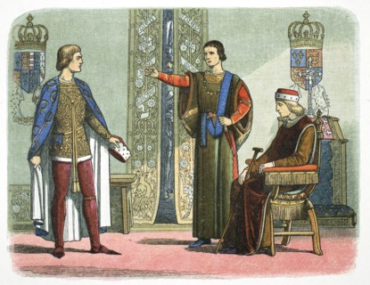 Henry VI of England and the Dukes of York and Somerset, 1450 (1864). Artist: James William Edmund Doyle