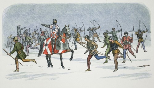 Strategem of Lord Fauconberg at the Battle of Towton, Yorkshire, 1461 (1864).  Artist: James William Edmund Doyle