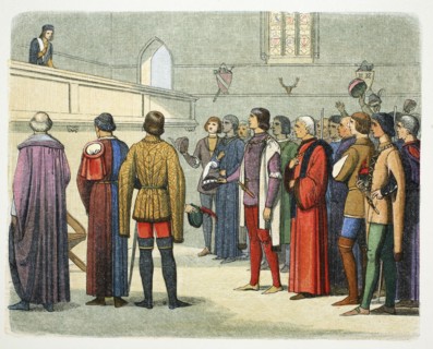 Richard, Duke of Gloucester invited to assume the crown, 1483 (1864). Artist: James William Edmund Doyle