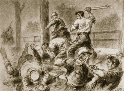 'The Assassination of 'Comrade' Georg Hirschmann in Munich', 26th May 1927 (1938). Artist: Unknown
