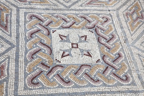 A mosaic floor in the House of the Swastika Cross, Conimbriga, Portugal, 2009. Artist: Samuel Magal