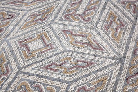 A mosaic floor in the House of the Swastika Cross, Conimbriga, Portugal, 2009. Artist: Samuel Magal