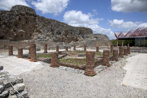 The central peristyle of the House of the Swastika Cross, Conimbriga, Portugal, 2009. Artist: Samuel Magal
