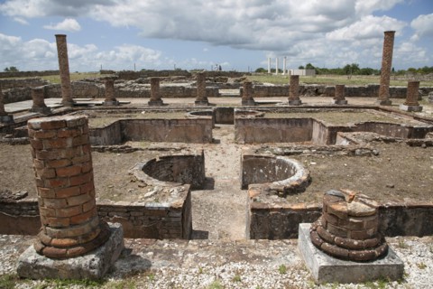 The central peristyle of the Cantaber's House, Conimbriga, Portugal, 2009. Artist: Samuel Magal