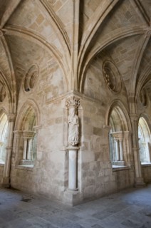 A Gothic cloister with statues of the evangelists, the Cathedral of Evora, Portugal, 2009. Artist: Samuel Magal