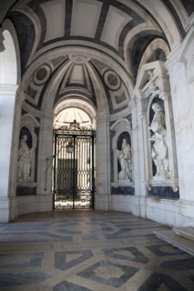The entrance to the church in the Mafra National Palace (Palacio de Mafra), Mafra, Portugal, 2009. Artist: Samuel Magal