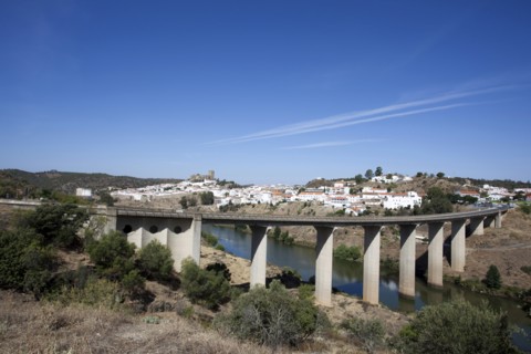 Bridge over the Guadiana River, Mertola, Portugal, 2009. Artist: Samuel Magal