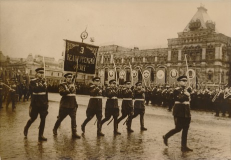 Moscow Victory Parade in Red Square, 1945. Artist: Unknown