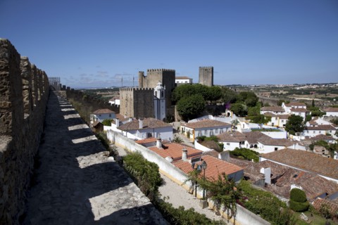 Obidos Castle walls, Obidos, Portugal, 2009. Artist: Samuel Magal