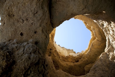 The cliffs at Praia de Dona Ana, Portugal, 2009. Artist: Samuel Magal