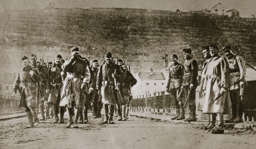American troops march into Germany, 1918. Artist: Unknown
