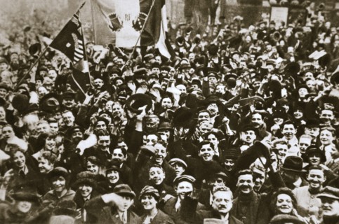 Celebrating the end of the First World War, London, November 1918. Artist: Unknown