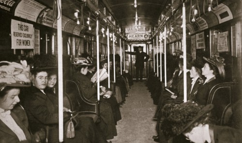 Hudson River subway train, New York, USA, c1901. Artist: Edwin Levick