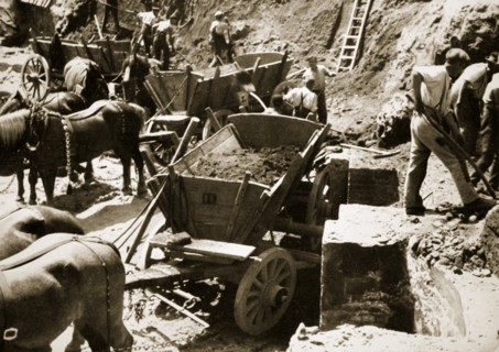 New road under construction, Germany, 1936. Artist: Unknown