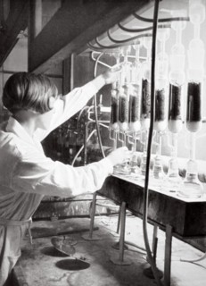 Laboratory research work, Germany, 1936. Artist: Unknown