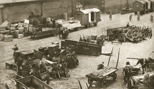 The 2nd Battalion of the Royal Sussex Regiment, Belfast, Ireland, 1907. Artist: AE Brown