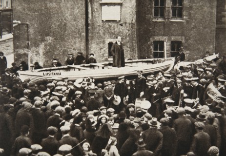 Dr Macaura, fundraising for minesweepers, World War I, May 1918. Artist: Clarke & Hyde