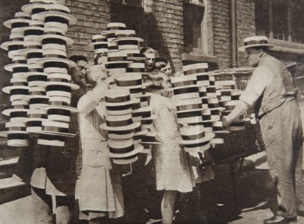 Straw hat factory, Luton, Bedfordshire, 1930. Artist: Fox Photos